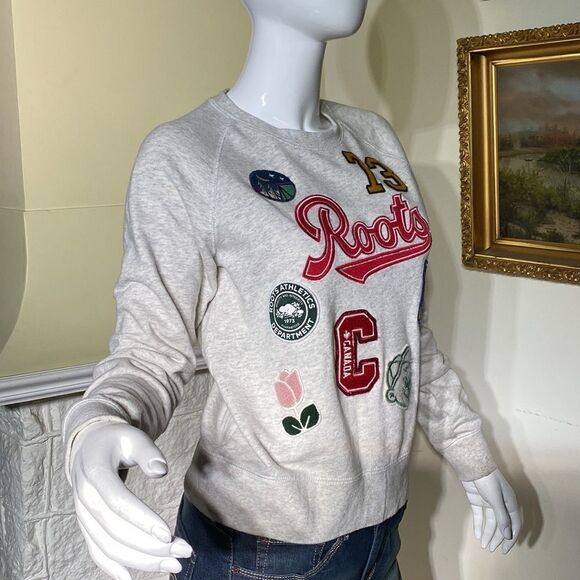 Vintage Roots Varsity Patches Crew Sweatshirt - Picture 2 of 14